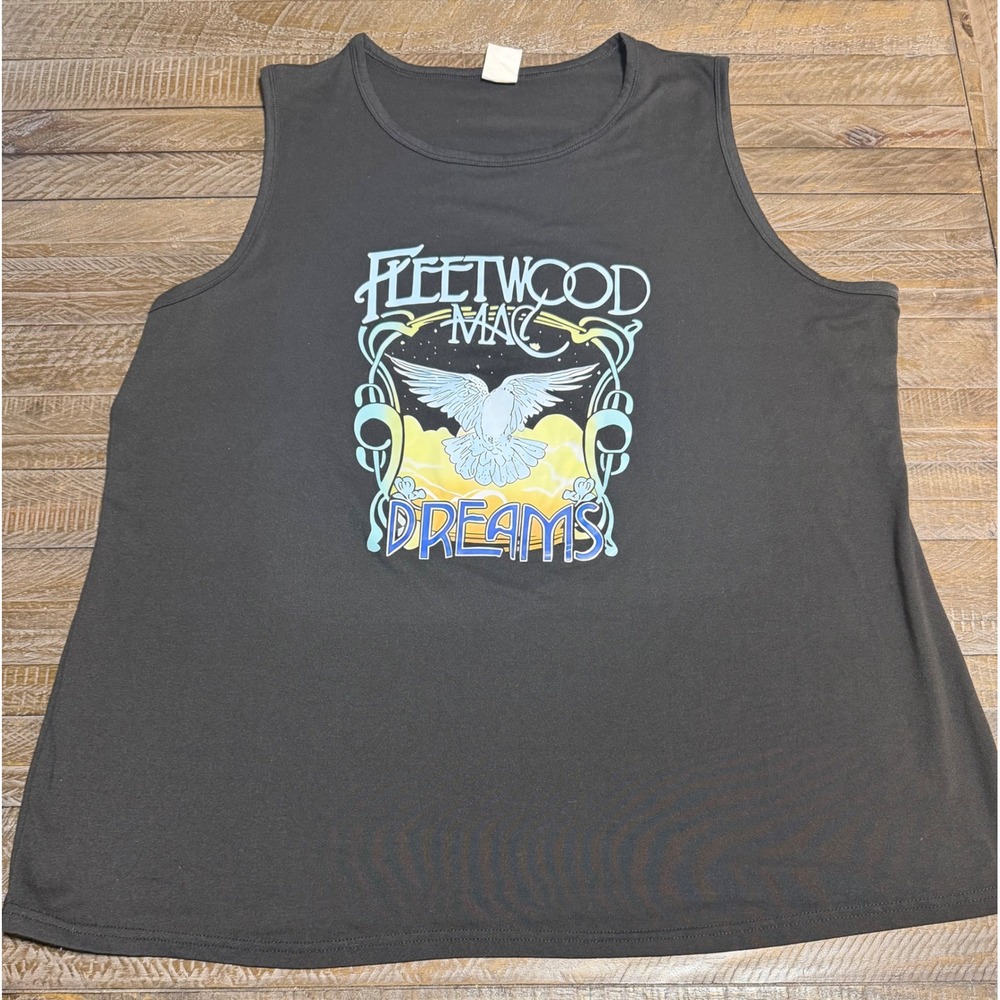 Fleetwood Mac Tank Top 5XL Black Dreams Dove Graphic Rock Band Tee Preloved